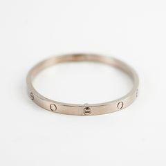 Cartier White Gold Love Bracelet Size 15