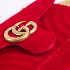 Gucci Marmont Velvet Red Small