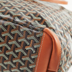 Goyard Artois MM Zip Leather Tote Bag Black & Brown