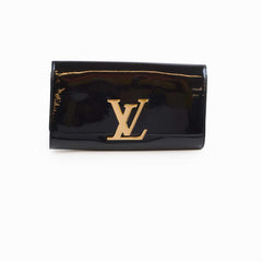 Louis Vuitton Louise Black Patent Clutch