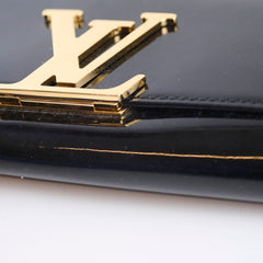 Louis Vuitton Louise Black Patent Clutch