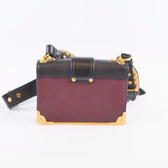 Prada Cahier Crossbody Burgundy/Black