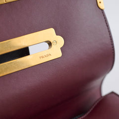 Prada Cahier Crossbody Burgundy/Black