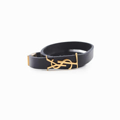 Saint Laurent Bracelet Black Leather