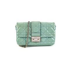 Christian Dior Lock Pouch Blue Patent