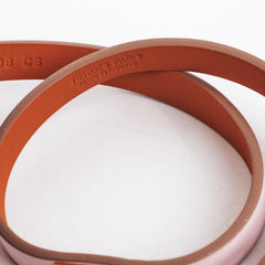 Hermes Mini Kelly Double Tour Pink Bracelet Size T3