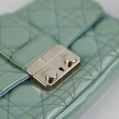 Christian Dior Lock Pouch Blue Patent