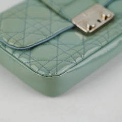 Christian Dior Lock Pouch Blue Patent