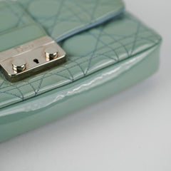 Christian Dior Lock Pouch Blue Patent
