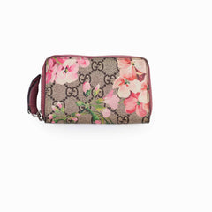Gucci GG Supreme Blooms Zip Around Wallet