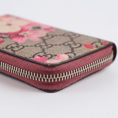 Gucci GG Supreme Blooms Zip Around Wallet