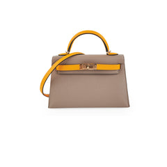 Hermes Special Order Mini Kelly Veau Epsom Etoupe