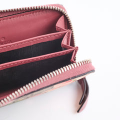 Gucci GG Supreme Blooms Zip Around Wallet