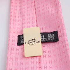 Hermès Faconnee H Neck Tie Pink