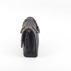 Chanel Medium/Large Classic Flap Caviar Black - Series 8