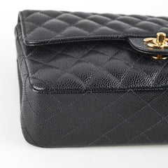 Chanel Medium/Large Classic Flap Caviar Black - Series 8