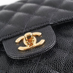 Chanel Medium/Large Classic Flap Caviar Black - Series 8
