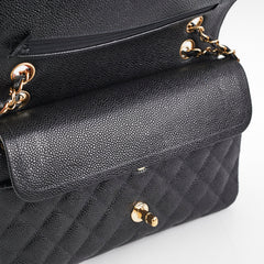 Chanel Medium/Large Classic Flap Caviar Black - Series 8