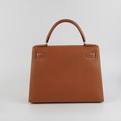 Hermes Kelly 28 Gold C Square Stamp