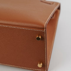 Hermes Kelly 28 Gold C Square Stamp
