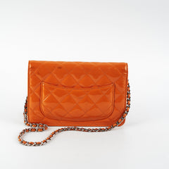 Chanel Wallet On Chain Orange Patent WOC