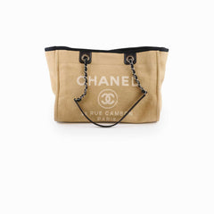 Chanel Deauville Tote PM Sand/Black