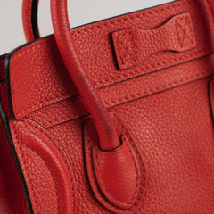 Celine Luggage Nano Red