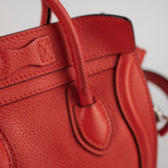 Celine Luggage Nano Red