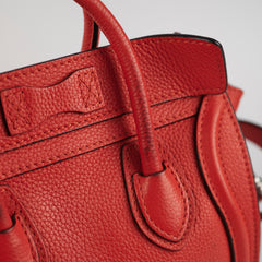 Celine Luggage Nano Red