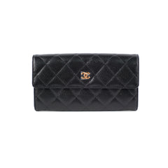 Chanel Caviar Quilted Large Wallet Black