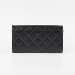 Chanel Caviar Quilted Large Wallet Black