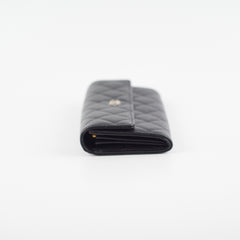 Chanel Caviar Quilted Large Wallet Black