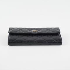 Chanel Caviar Quilted Large Wallet Black