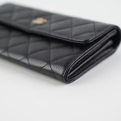 Chanel Caviar Quilted Large Wallet Black