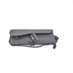 Christian Dior Saddle Pouch on Chain Ultramatte Black - April 2024