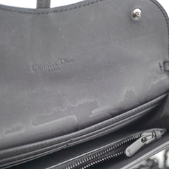 Christian Dior Saddle Pouch on Chain Ultramatte Black - April 2024