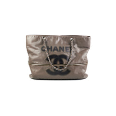Chanel Grey Soft Calfskin Tote Bag