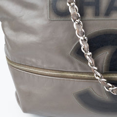Chanel Grey Soft Calfskin Tote Bag