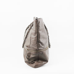 Chanel Grey Soft Calfskin Tote Bag
