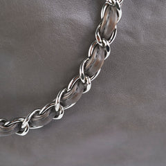 Chanel Grey Soft Calfskin Tote Bag