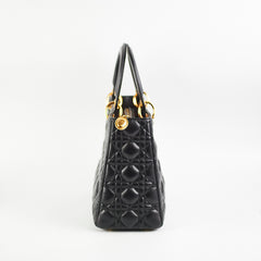 Dior Medium Lady Dior Lambskin Black