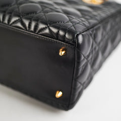 Dior Medium Lady Dior Lambskin Black