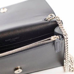 Saint Laurent Kate Tassel Wallet on Chain Black
