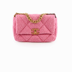 Chanel Pink Tweed Small Chanel 19