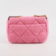 Chanel Pink Tweed Small Chanel 19