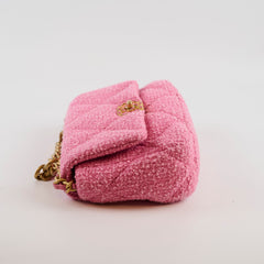 Chanel Pink Tweed Small Chanel 19