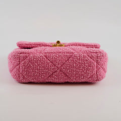 Chanel Pink Tweed Small Chanel 19