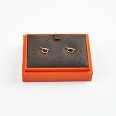 Hermes Enchappe Rose Gold Earrings