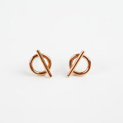 Hermes Enchappe Rose Gold Earrings