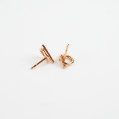 Hermes Enchappe Rose Gold Earrings